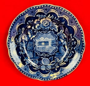 American & Independence Staffordshire Plate