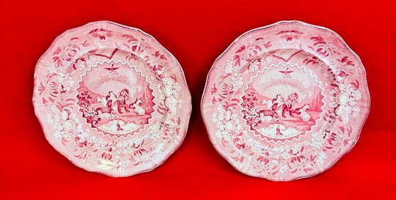 2 1830's R. Stevenson "Millenium" Deep Plates