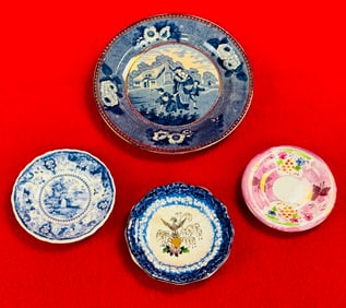 Lot 4 Early Ceramics Cup Plates Etc.