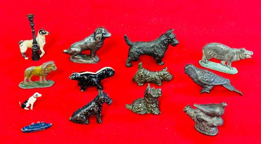Lot Antique Small Metal Animal Figurines