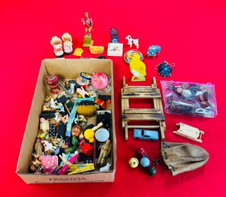 Lot Small Antique And Vintage Children's Toys