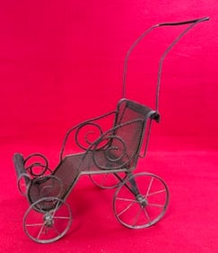 Antique Wire Work Doll Carriage