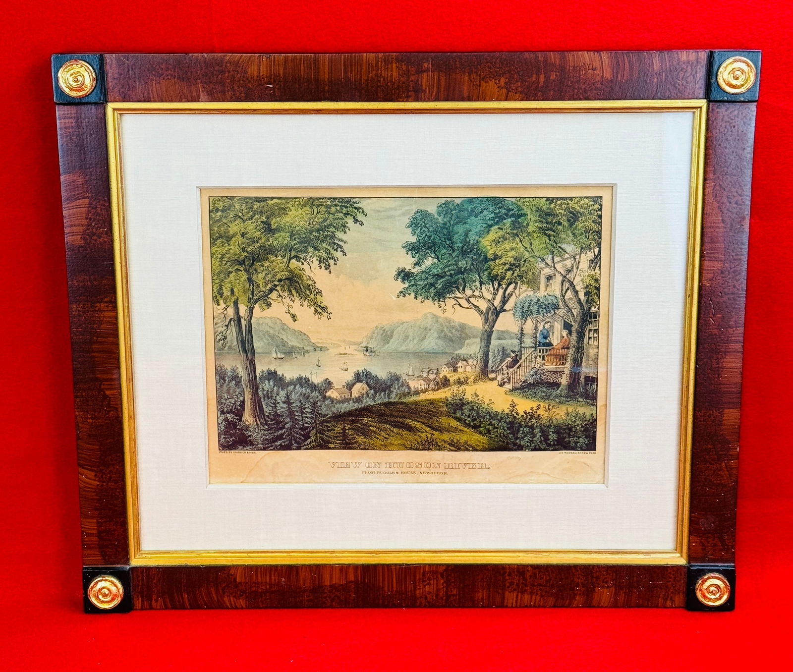 Currier & Ives Print "View On Hudson River" (1 of 5)