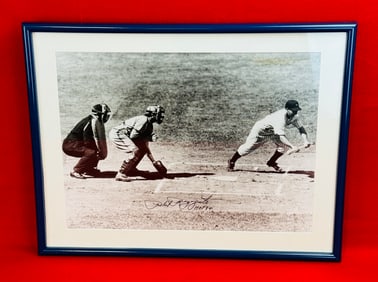 Framed Autographed Photo Phil Rizzuto