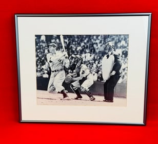 Framed Autographed Photo Joe DiMaggio