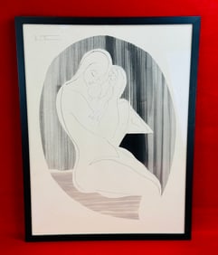 Pen & Ink Mother & Child by Alan Wood Thomas