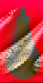 Antique Copper & Brass Powder Flask W Hunter etc