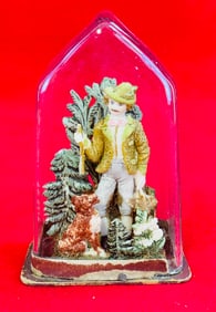 Antique Victorian Glass Dome With Figure