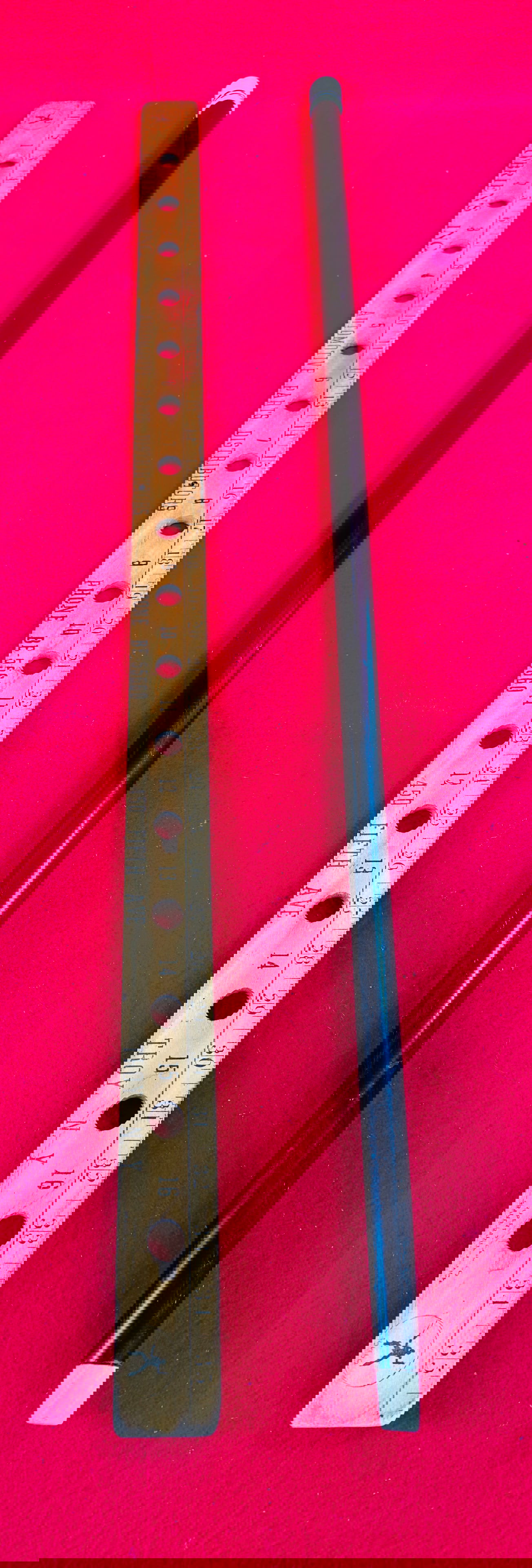 2 Items Man's Cane & Auto Advertising Yardstick (1 of 6)