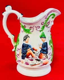 1830's Prattware Jug With Polychrome Decoration