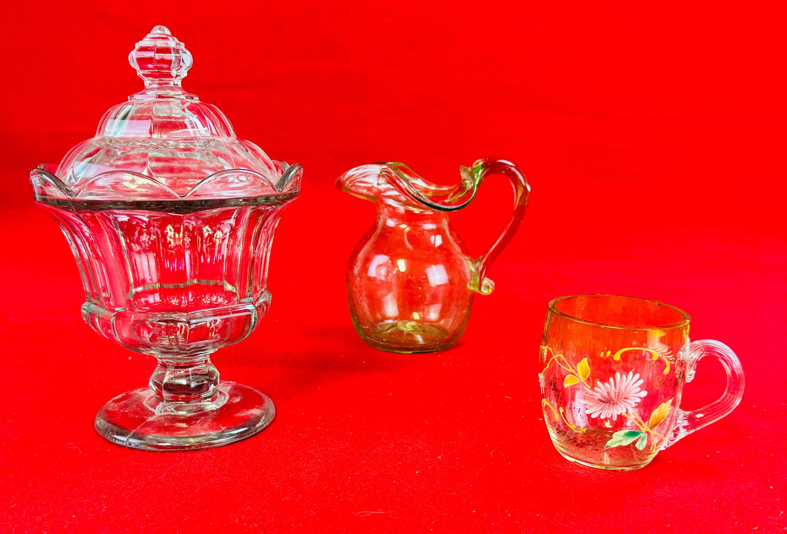 Lot 3 Pcs Victorian Glass (1 of 2)