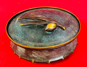 Vintage Israeli Patinated Copper Bonbon