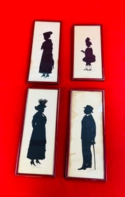 4 Vintage Silhouettes By Cathy Peatrix Sherman