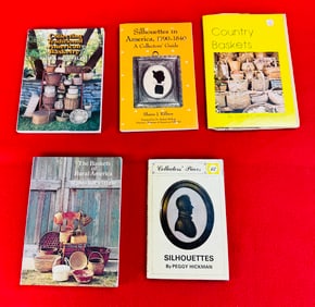 Lot 5 Reference Books On Silhouettes And Baskets