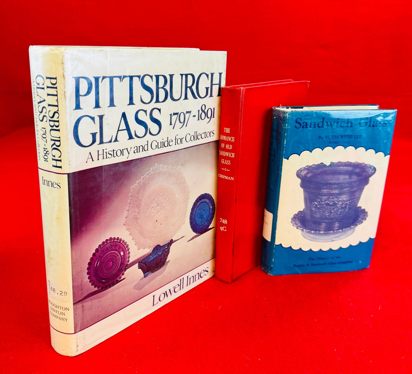 Lot of 3 Reference Books On Early American Glass (1 of 2)