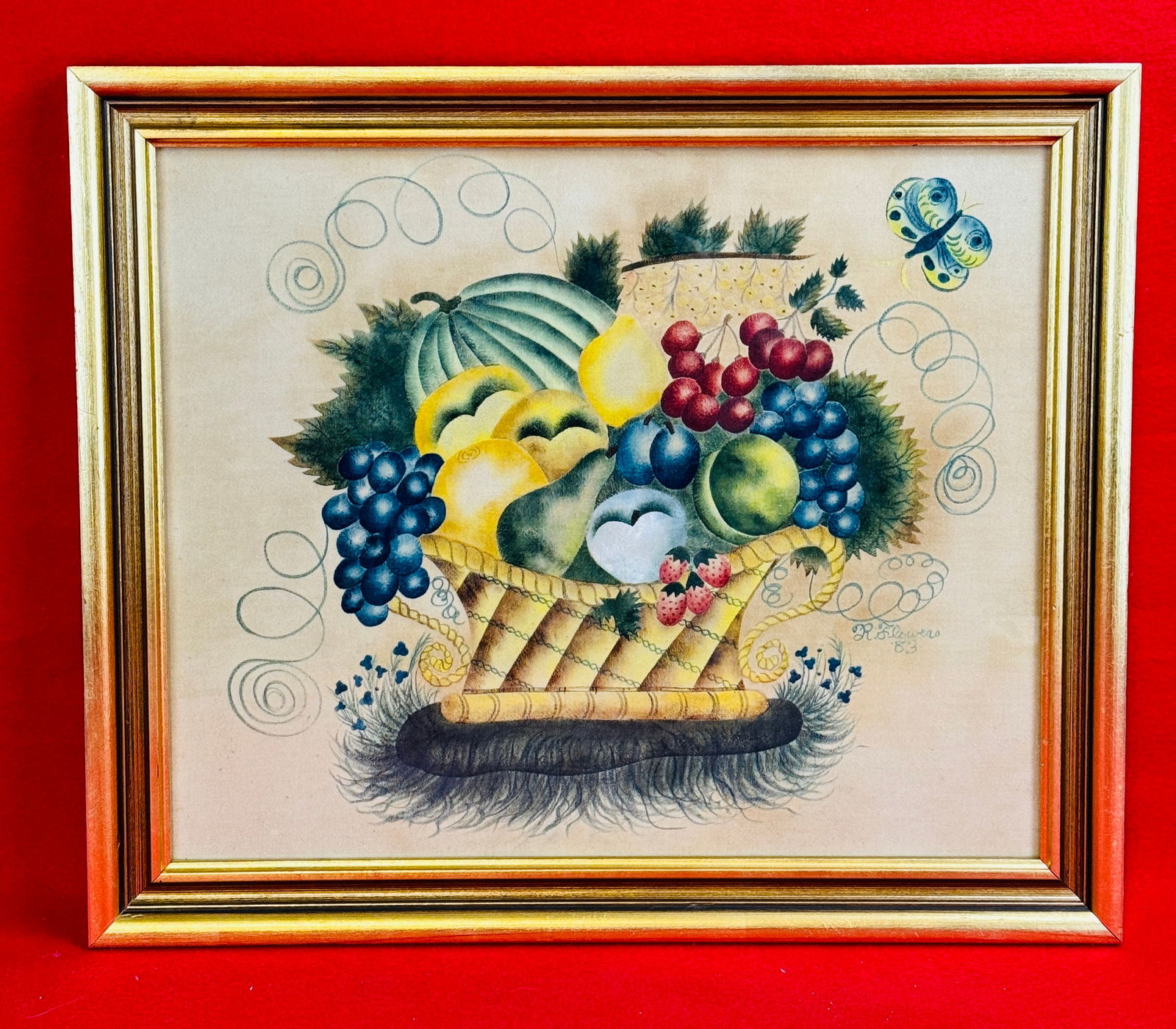 Dated 1983 Theorem On Velvet BY R. Flowers (1 of 3)