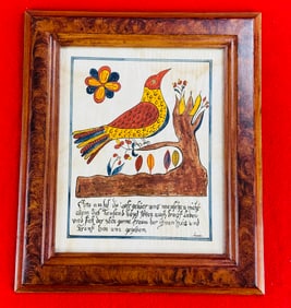 1977 Framed Fractur By Joan Rabb