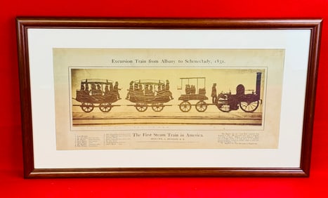 Antique Photo "The First Steam Train In America"