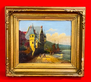 1870 O/C Signed European Painting