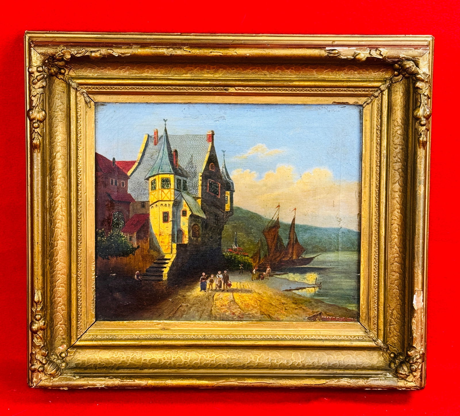 1870 O/C Signed European Painting (1 of 4)