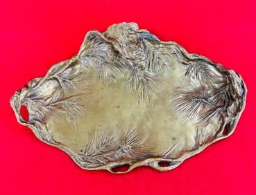 Art Nouveau Signed A. Marionnet Bronze Tray