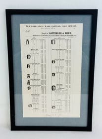 1870's Price List Satterlee & Mory Stoneware