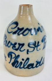 Rare Cronin Troy NY Philadelphia Ale Script Jug