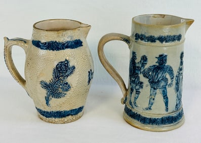 Lot 2 Whites Pottery Utica NY Pitchers