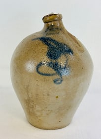 Sanford S. Perry Ovoid Jug With Blue Floral