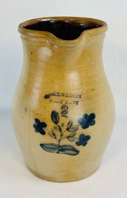 Rare Wm E. Warner / West Troy Pitcher