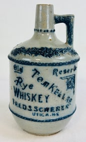 Tom Kellar / Fred S Scherer Utica NY Whiskey Jug