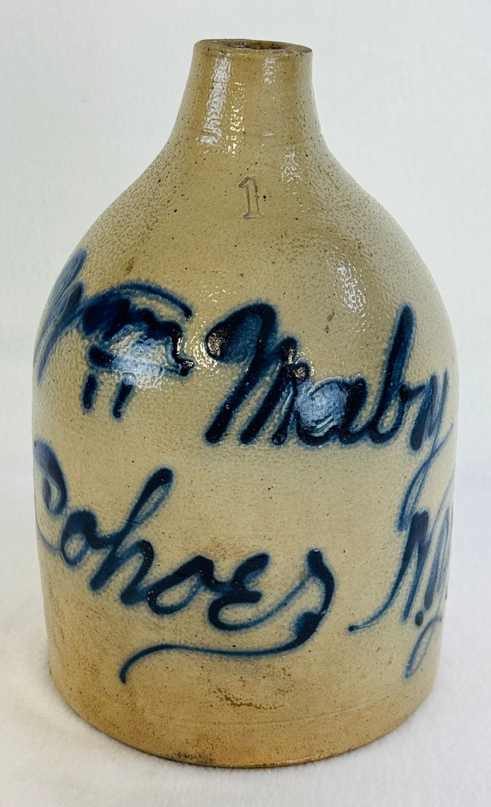 Wm Maby Cohoes NY Script Merchant Jug (1 of 6)
