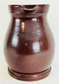 Halm & VanKleeck Bath N.Y. Slip Glazed Pitcher