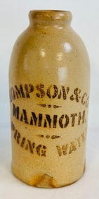 Scarce Thompson & Co Mammoth Spring Water Jug