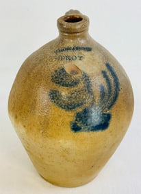 Clark & Lundy Troy Ovoid Jug With Blue Decoration