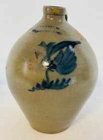 John J Fake Lansingburgh Ovoid Jug W Blue Floral