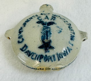 1900 G.A.R. Davenport Iowa Souvenir Mini Canteen