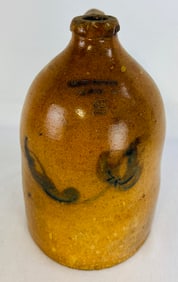 Matthew W Bender Jug With Blue Floral Decoration