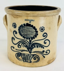 "Albany" Crock With Ornate Floral Decoration