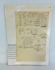 1823 Calvin Boynton Receipt Purchase Stoneware