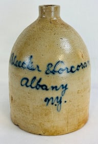 Bleecker & Corcoran Albany Script Advtg Jug
