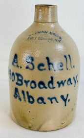 A Schell Script Advtg Jug Made By Ottman Bros