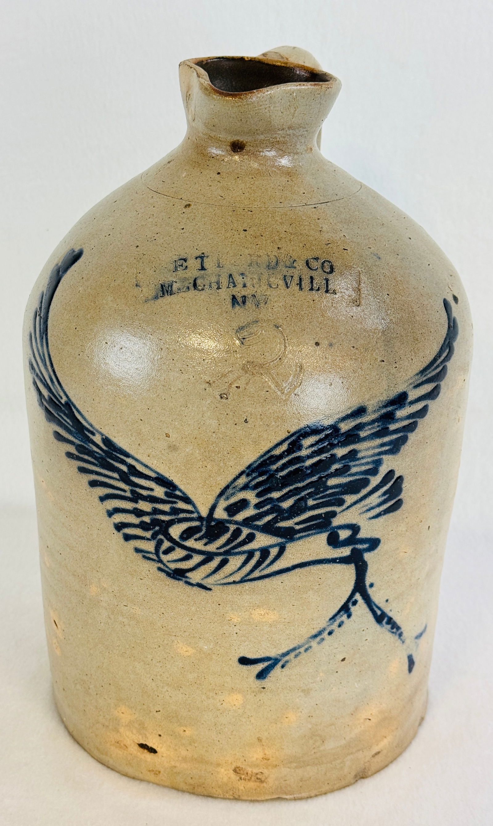 Rare E T Ford Mechanicville Eagle Decorated Jug (1 of 7)