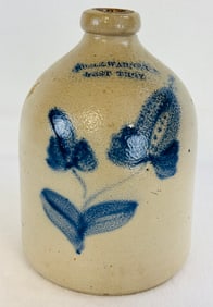 Wm E. Warner West Troy Decorated Stoneware Jar