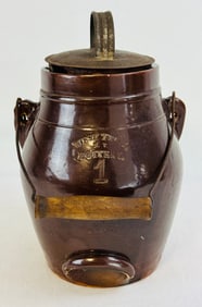 West Troy Pottery Slip Glazed Batter Pitcher