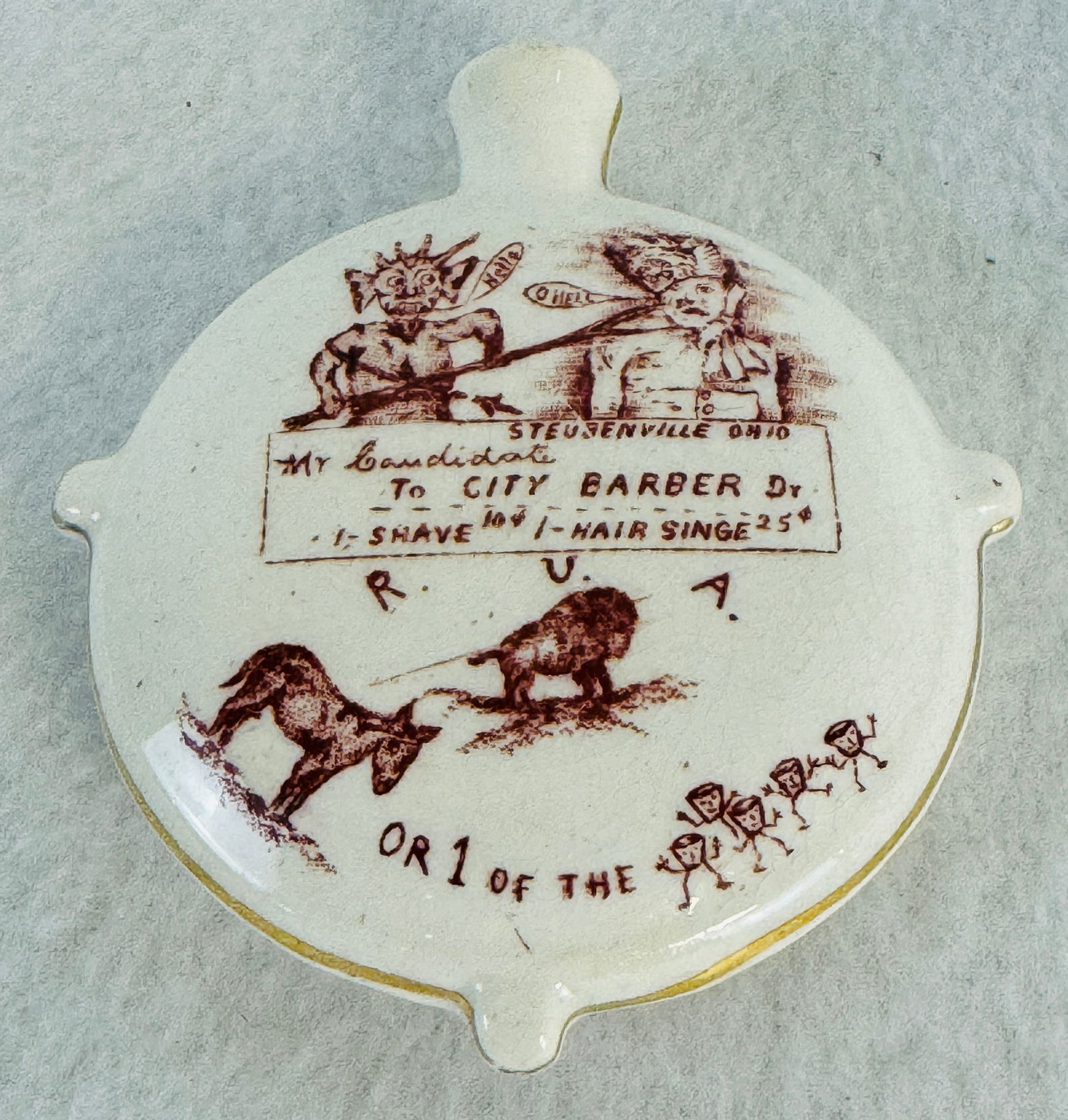 Miniature Canteen Souvenir Field's Minstrels (1 of 4)