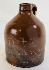Winchell & Davis Decorated Merchants Advtg Jug