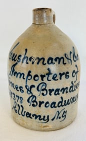 Cushman & Co Script Merchants Advertising Jug