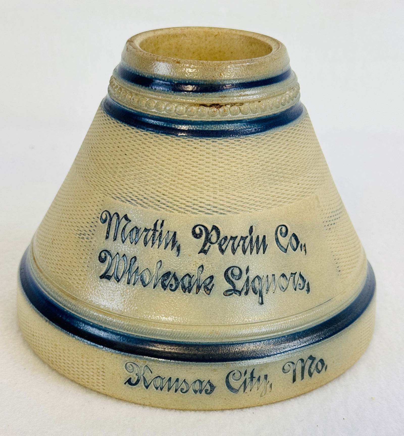 Large Molded Stoneware Advertising Match Holder (1 of 6)