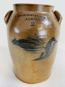 Dillon Henry & Porter Albany Jar W Cobalt Floral
